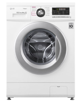 Стиральная машина LG F1296NDS1 белая 60x85x44см 1200 об/мин 6кг