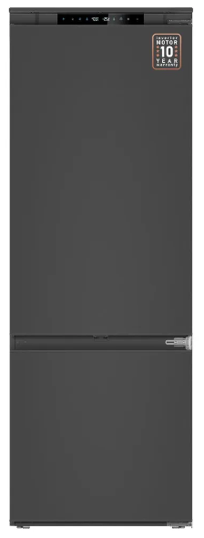 Встраиваемый холодильник Weissgauff WRKI 1970 INV. INOX нержавеющая сталь, 341л, морозилка снизу