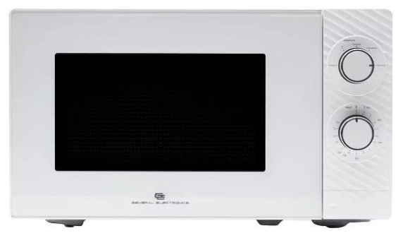 Микроволновая печь General Electronics GE MS120W белая, 20 л, 700 Вт, переключатели — поворотный механизм