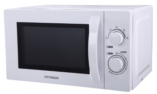 Микроволновая печь Hyundai HYM-M2059 белый, 20 л, 700 Вт, переключатели - поворотный механизм