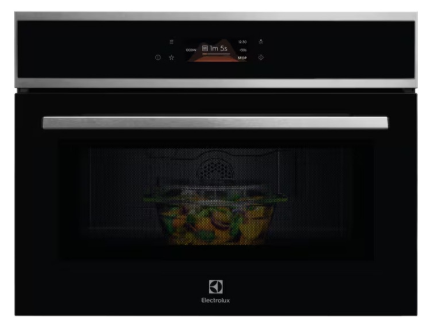 Встраиваемая микроволновая печь Electrolux EVM8E09X микроволны и гриль, объем 44 л, выходная мощность микроволн 1000 Вт,гриля 1200 Вт, управление электронное, автоприготовление, авторазмораживание,