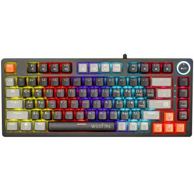 Клавиатура DEFENDER Wildfire GK-213 45213, черно/серый