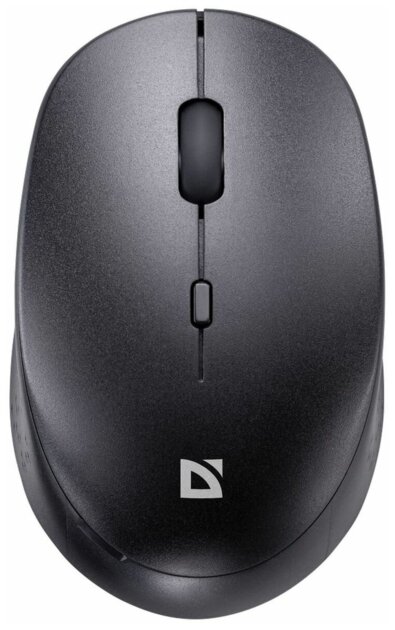 Мышь DEFENDER Auris MB-027 черный (52027) беспроводная оптическая, 4D, 800-1600dpi, бесшумная.