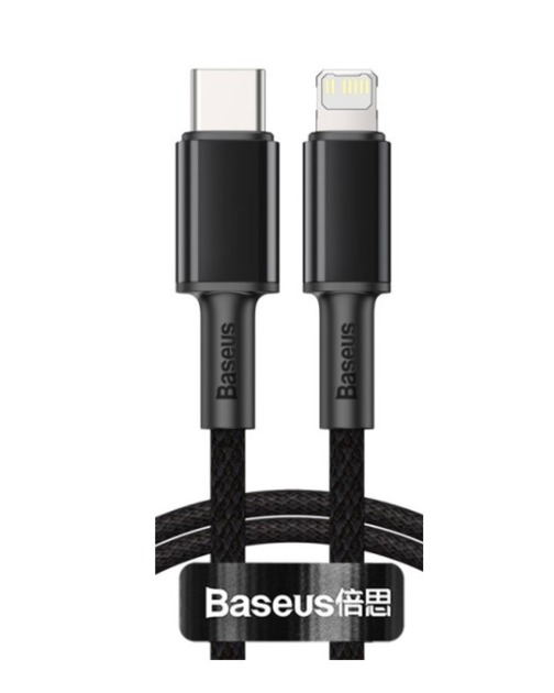 Дата-кабель Baseus (CATLGD-01) High Density Braided Fast Charging Type-C to iP PD 20W 1m Black