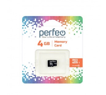 Карта памяти Perfeo microSD 4GB High-Capacity (Class 10) без адаптера (серия экономи), (Арт. PF4GMCSH10ES)