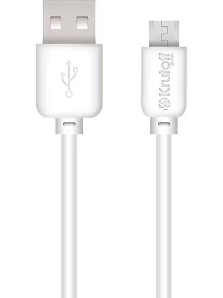 Кабель USB Micro Krutoff Classic (1m) белый (пакет)