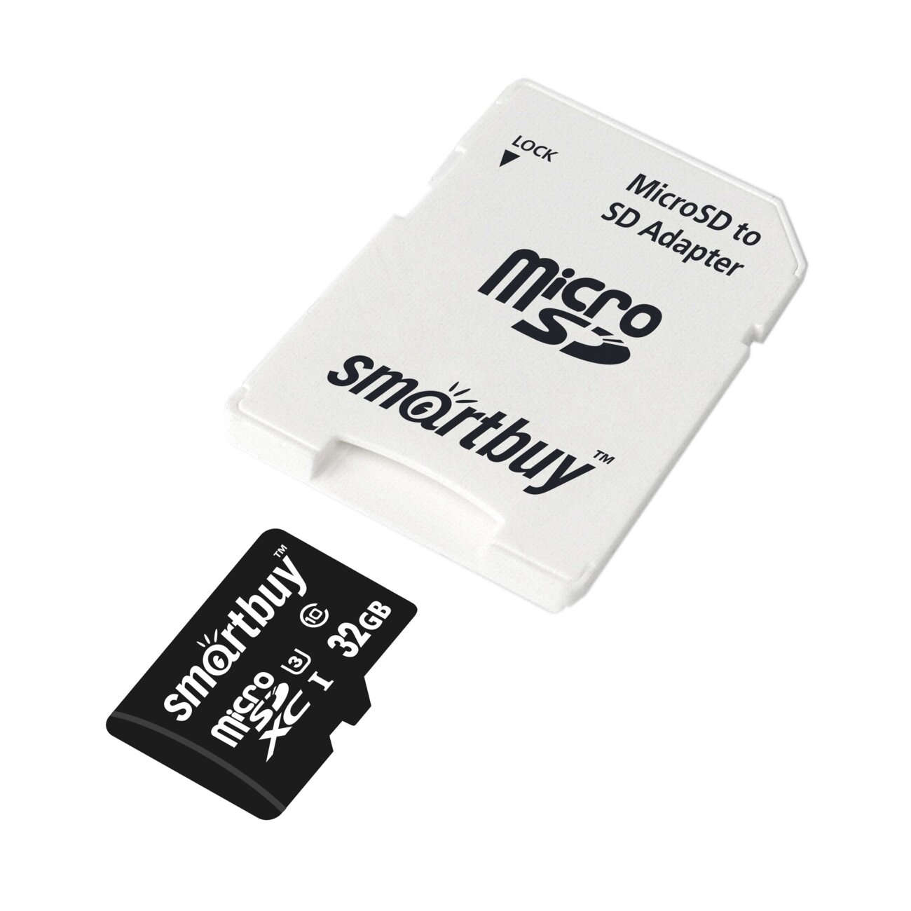 Карта памяти SMARTBUY (SB32GBSDCL10U3L-01) MicroSDHC 32GB CLASS10 Pro U3 R/W: 95/60 MB/S (с адаптером SD)
