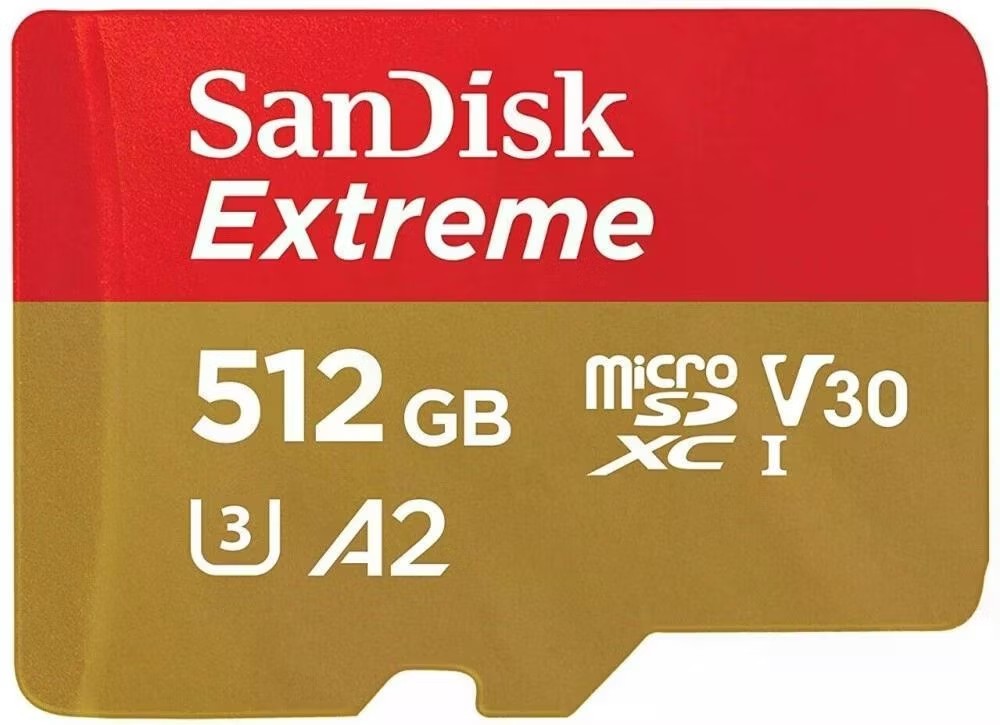 Карта памяти SanDisk (SDSQXAV-512G-GN6MN) 512GB microSDXC Class 10 UHS-I A2 C10 V30 U3 Extreme 190MB/s