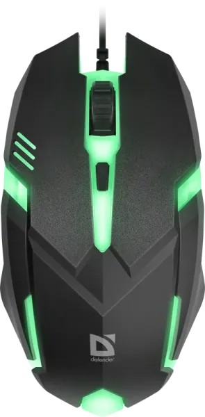 Мышь DEFENDER Сyber MB-560L White, LED 7 цветов, USB, 3кн, 1200 dpi, оптическая, проводная