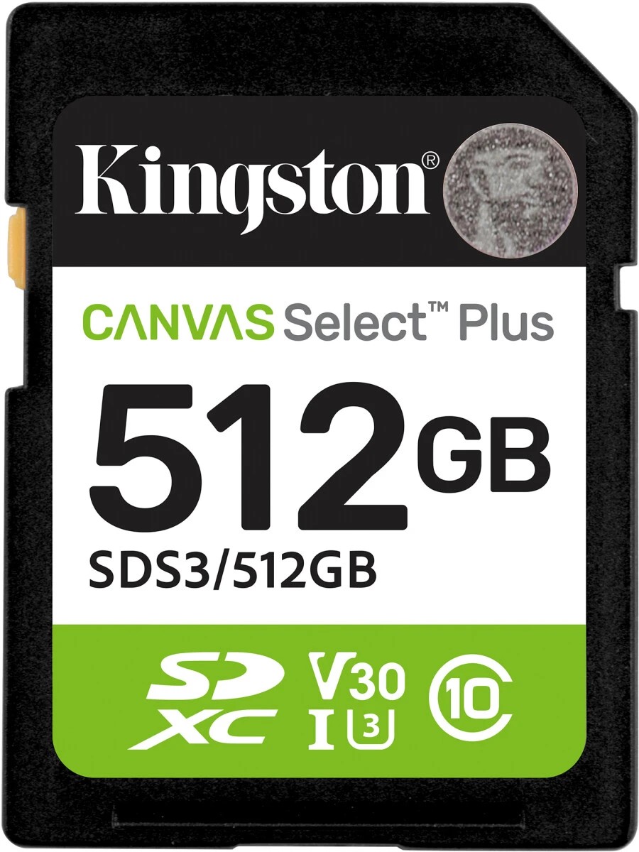 Флеш карта SDXC 512Gb  Kingston SDXC, UHS-I Class U3 V30, W: 200Мб/с, R: 160Мб/с <SDG4/512GB>