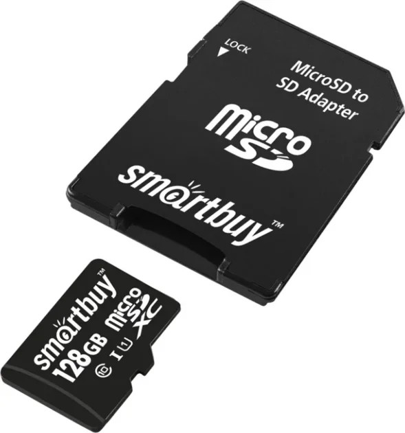 MicroSD  128GB  Smart Buy Class10 UHS-I + SD адаптер