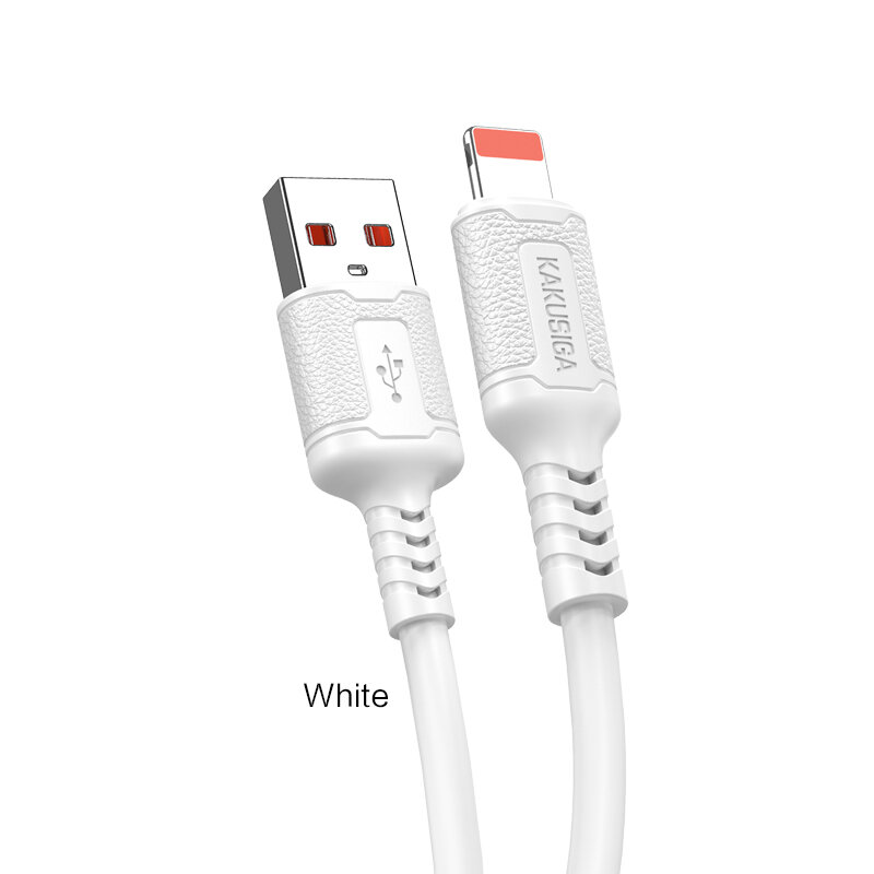 Кабель USB на Lightning KAKUSIGA KSC-984 силиконовый 3A (white)