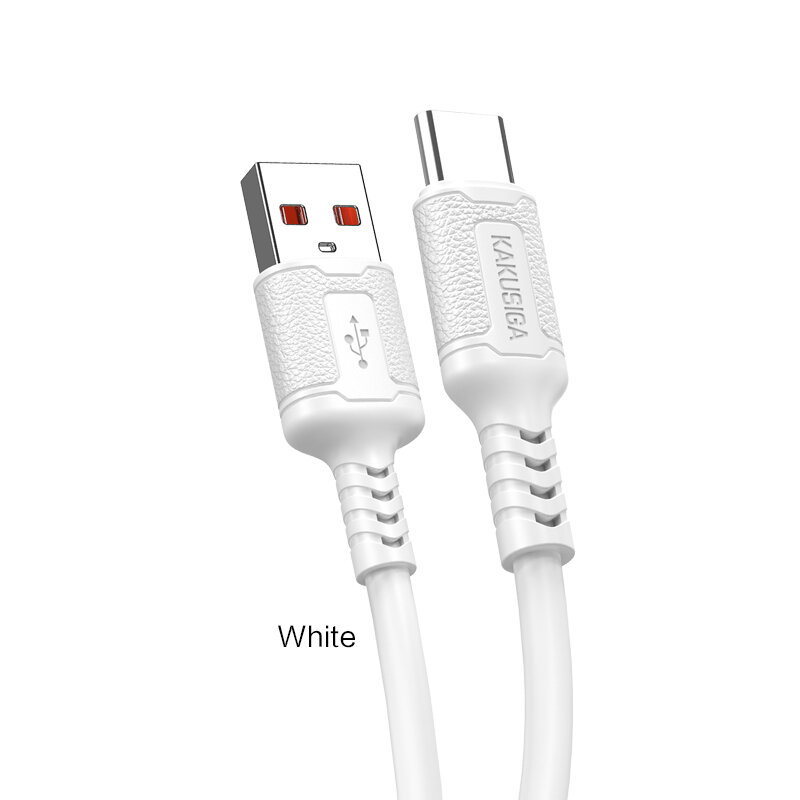 Кабель USB на Type-C KAKUSIGA KSC-984 силиконовый 3A (white)