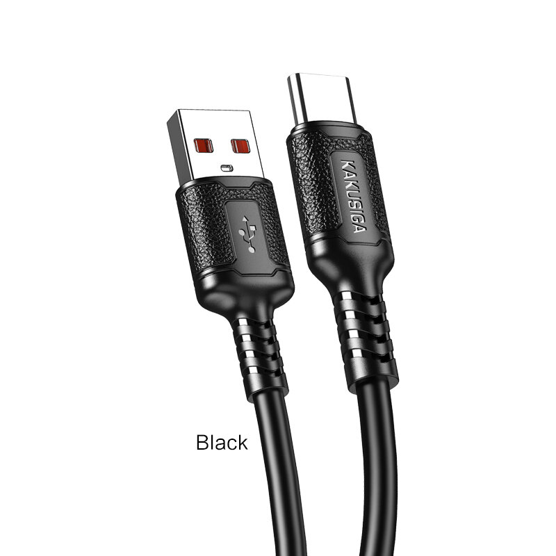 Кабель USB на Type-C KAKUSIGA KSC-984 силиконовый 3A (black)
