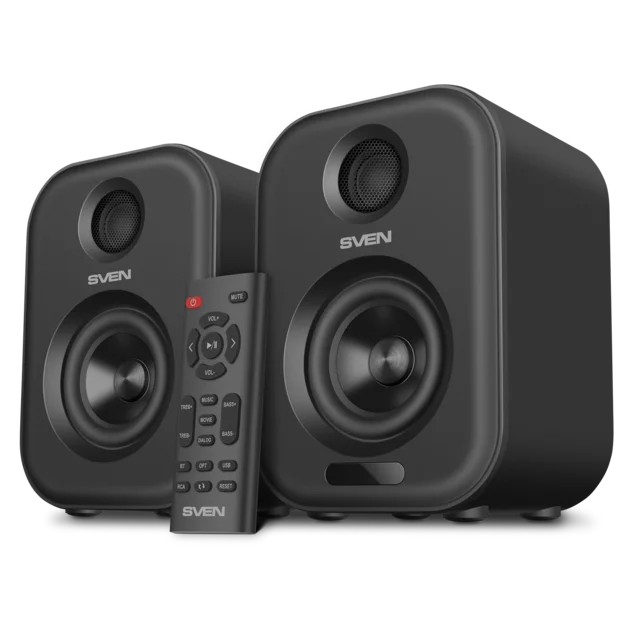 Акустическая система 2.0 SVEN MC-5, серый (50 Вт, Bluetooth, RCA, OPT, USB, microSD, пульт)