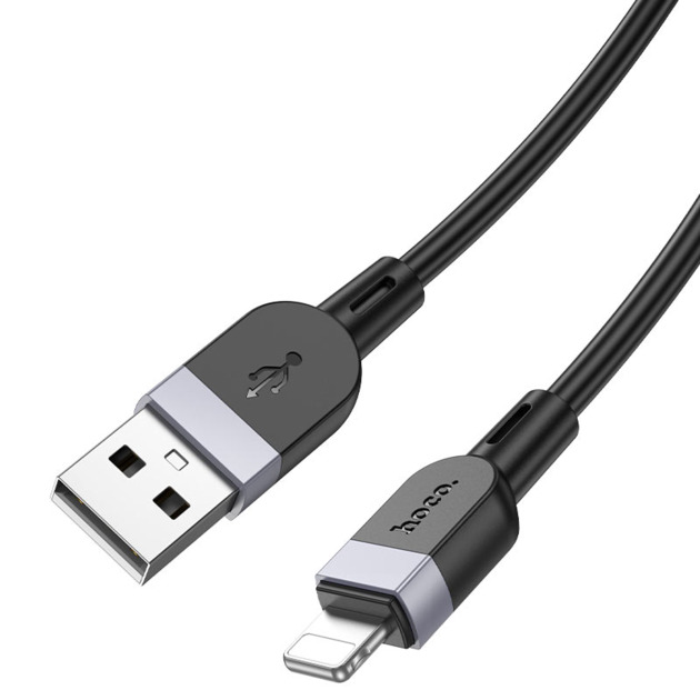 Дата-кабель HOCO X109 Energy silicone charging data cable iP(L=2M) (черный)