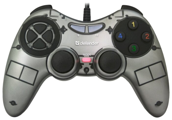 Геймпад Defender Zoom, USB Xinput, 10 кнопок, 2 стика, кабель: 1,8 м