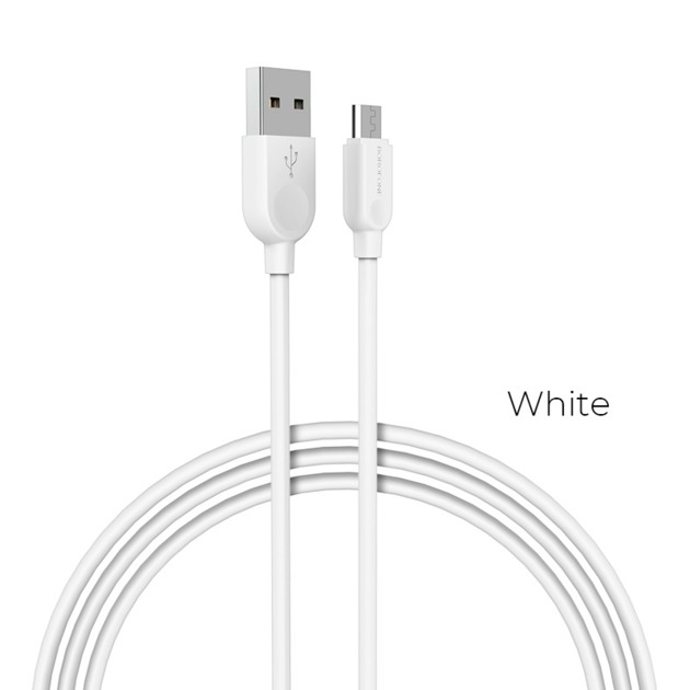 Дата-кабель BOROFONE BX14 LinkJet micro 2м (белый)