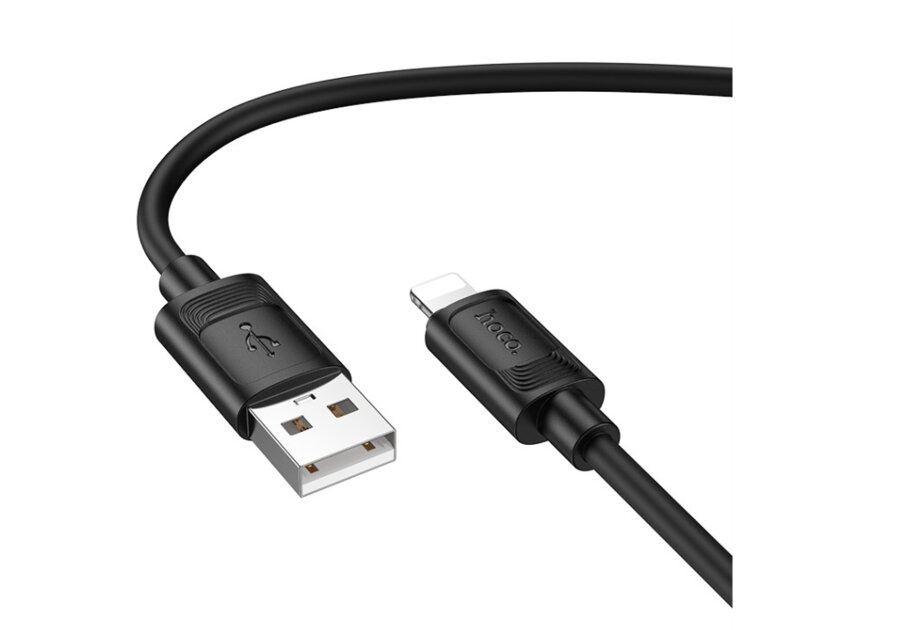 Дата-кабель HOCO X122 Benefit silicone charging data cable iP (черный)