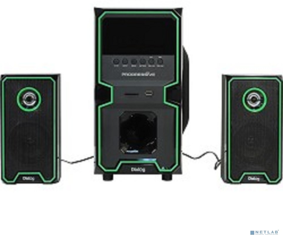 Dialog Progressive AP-222B BLACK - акустические колонки 2.1, 30W+2*15W RMS, Bluetooth, USB+SD reader