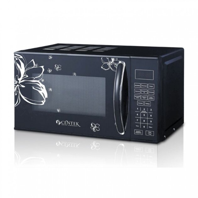 Микроволновая печь Centek CT-1579 черный/цветы