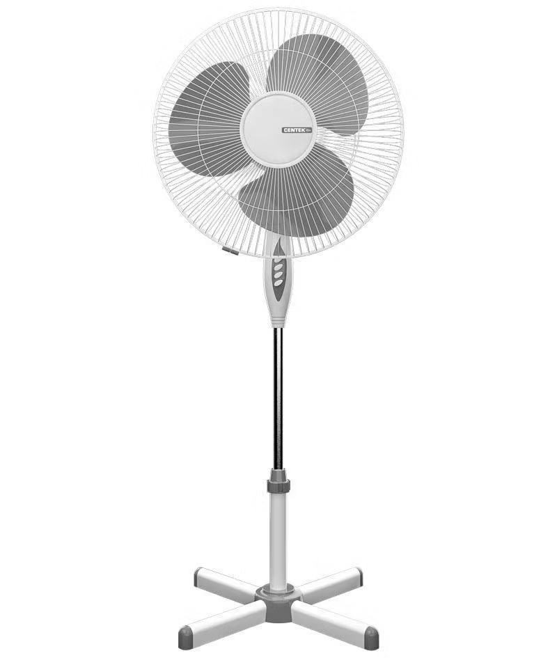 Вентилятор напольный Centek CT-5025 Gray 40Вт, 1.25м, 43см, 3 скорости, автоповорот