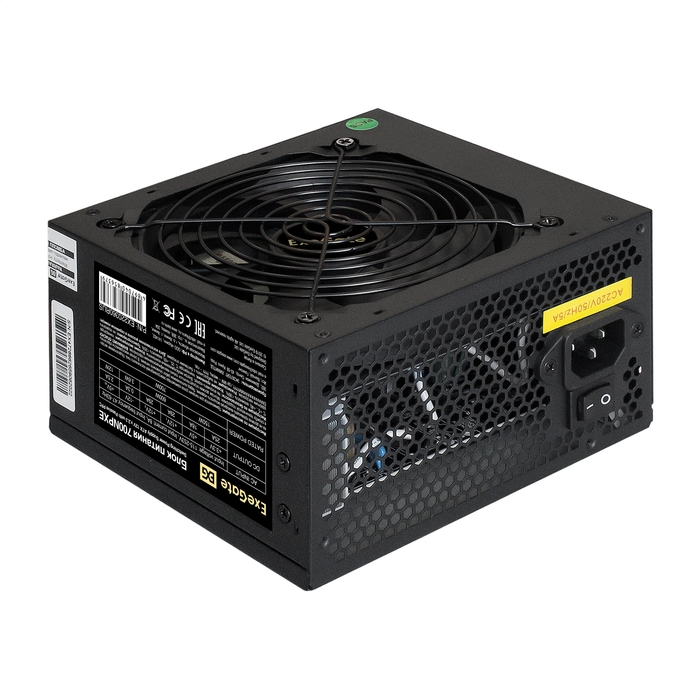 Блок питания ExeGate EX220360RUS 700W 700NPXE (ATX, PPFC, 12cm fan, 24pin, (4+4)pin, PCIe, 4xSATA, 3xIDE, FDD, black)