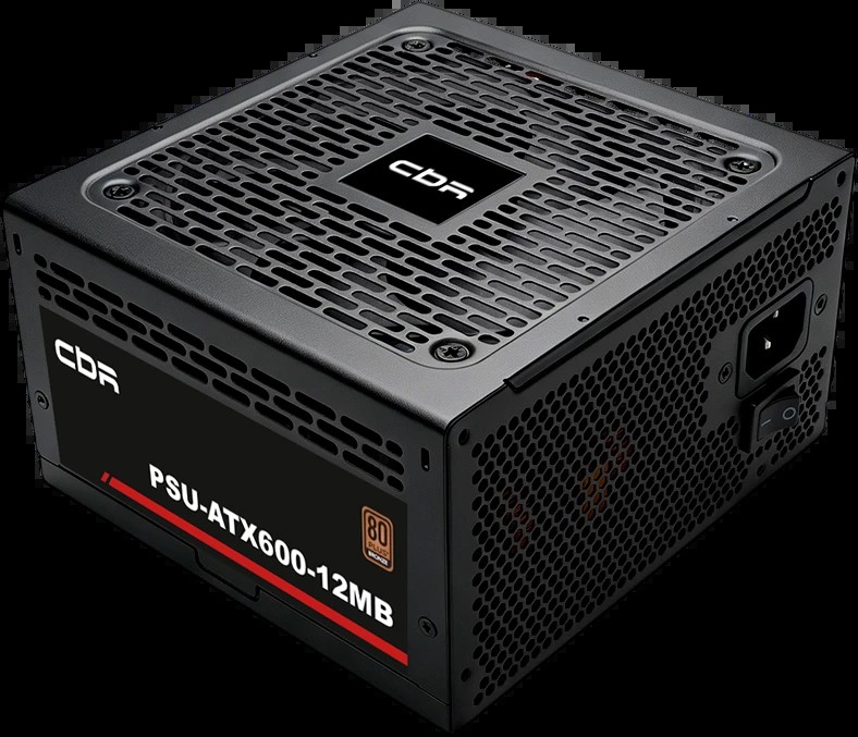 Блок питания CBR PSU-ATX600-12MB ATX 600W, 80+ Bronze, DC-DC, APFC, 12cm fan, 20+4pin/1*8+(4+4)pin/2*6+2pin/3*IDE/4*SATA, 1.5м кабель питания, чёрный