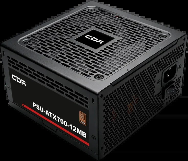 Блок питания CBR PSU-ATX700-12MB ATX 700W, 80+ Bronze, DC-DC, APFC, 12cm fan, 20+4pin/1*8+(4+4)pin/4*6+2pin/3*IDE/6*SATA/1*FDD, 1.5м каб, чёрный