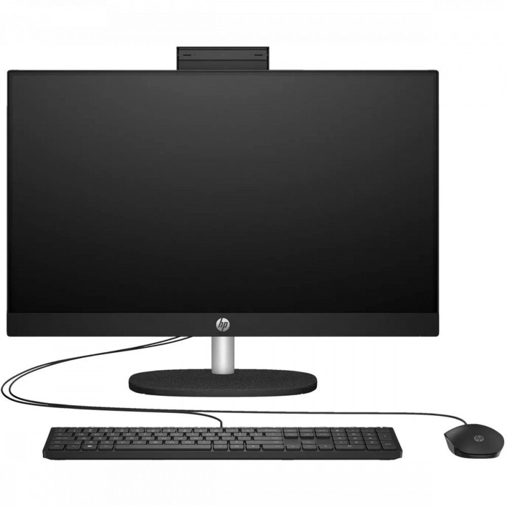 Моноблок HP 24-cr2053ci (C84E2EA) Full HD U5 225U (1.7) 16Gb SSD512Gb Iris Xe без ОС GbitEth WiFi BT 90W клавиатура мышь Cam черный 1920x1080