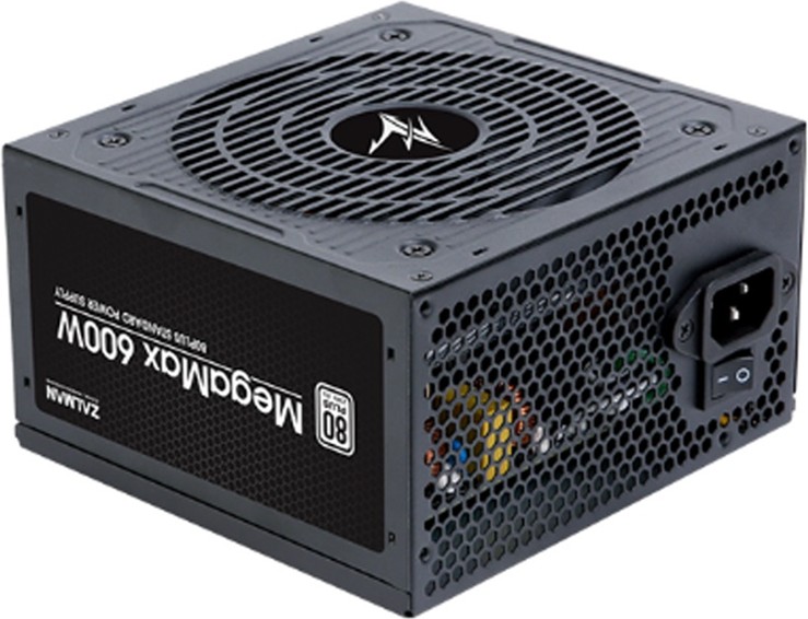 Блок питания Zalman MegaMax (ZM600-TXII v2) 600 Вт ATX, 120 мм, 80 Plus, Retail