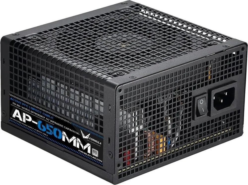 Блок питания Formula AP-650ММ 80 Plus White ATX 650W (20+4pin) APFC 120mm fan 6xSATA RTL