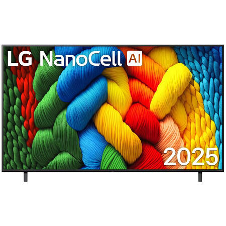 Телевизор 75" LG 75NANO80A6B.ARUG черный OLED 3840x2160, 4K Ultra HD, 120 Гц, Wi-Fi, Smart TV, WebOS