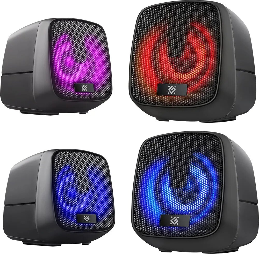 Акустическая система 2.0 DEFENDER J2 6Вт, подсветка, питание от USB 65962