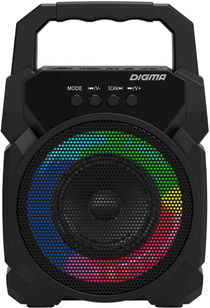 Колонка портативная Digma D-PS1500 черный (SP1500B)