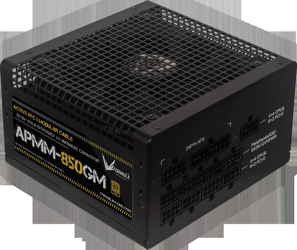 Блок питания Formula APMM-850GM Gen.5 ATX 850W 80+ gold (20+4pin) APFC 120mm fan 8xSATA Cab Manag RTL