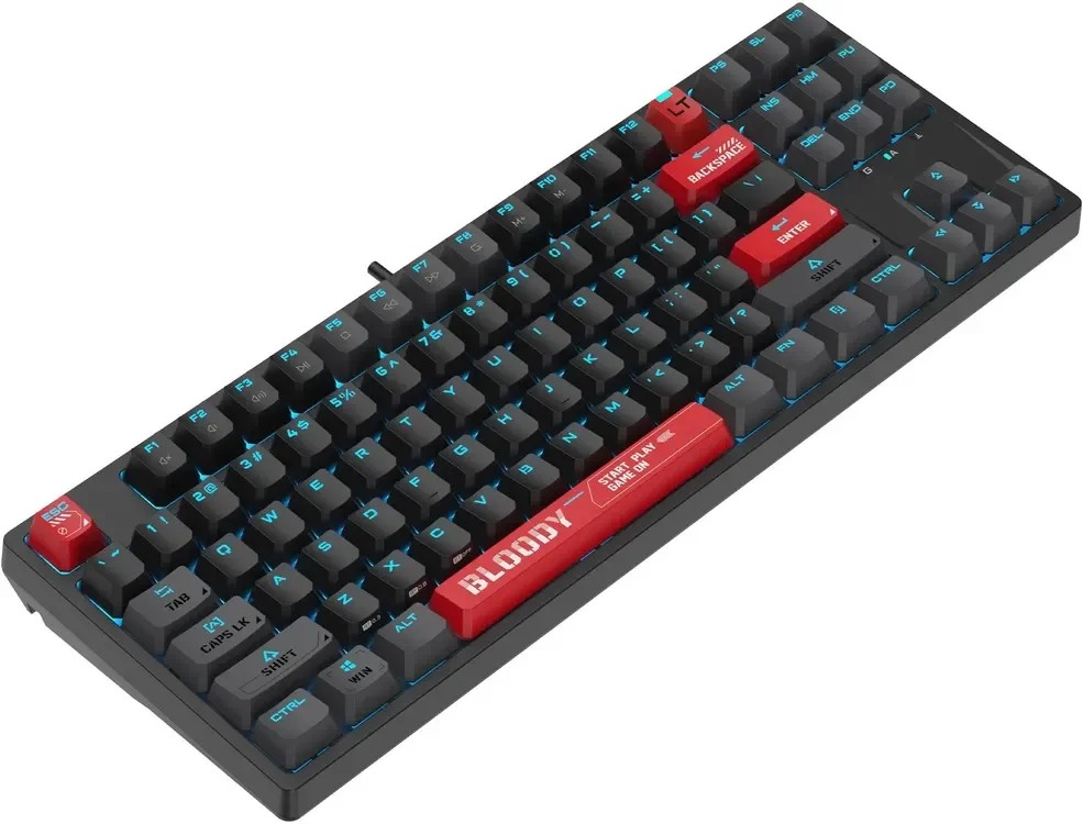 Клавиатура A4Tech Bloody AT87 механическая черный/красный USB for gamer LED (AT87)