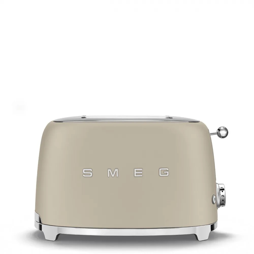Тостер SMEG TSF01MLMEU Стиль 50-х гг 2 ломтика, корпус из нержавеющей стали, 6 уровней поджаривания, подогрев, размораживание, лунный