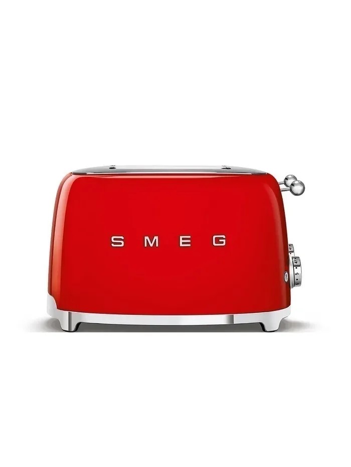 Тостер SMEG TSF03RDEU на 4 ломтика Функции, подогрев, размораживание, багель, 6 уровней поджаривания, Съемный поддон для крошек, красный
