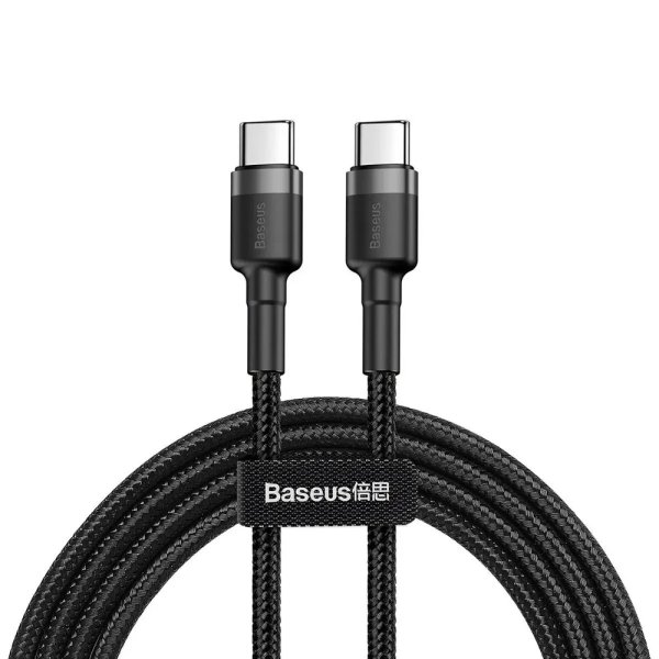 Кабель Baseus CATJ000400 Type-C-Type-C 60W 1м белый