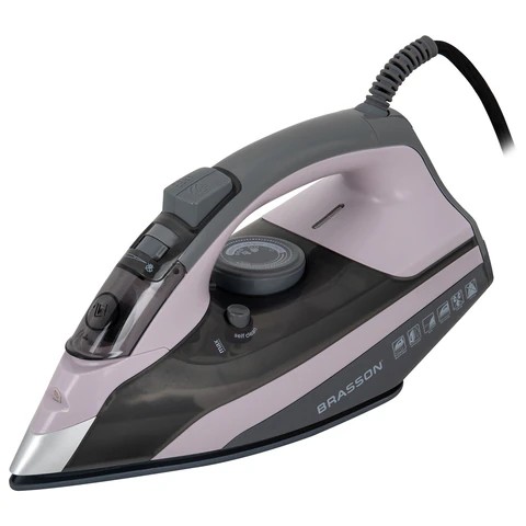 Утюг BRASSON SI-2340 графит/розовый