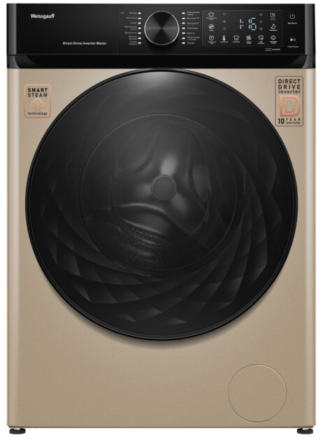 Стиральная машина Weissgauff WM 59411 Direct Drive Inverter Steam Champagne