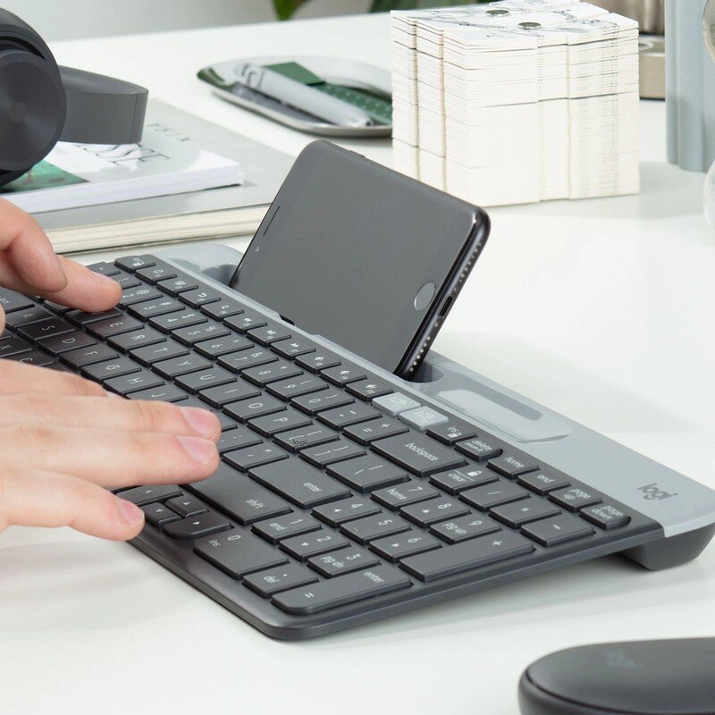 Клавиатура Logitech K580 (920-009208) черный/серебристый USB беспроводная BT/Radio slim Multimedia