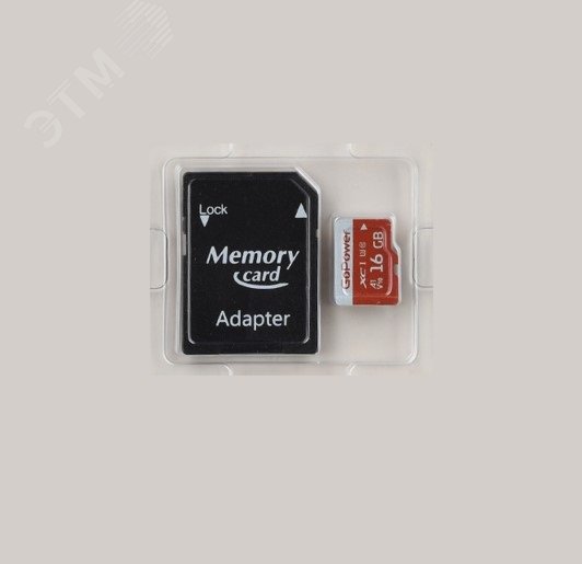 Карта памяти GoPower 00-00025678 microSD 16GB Class10 UHS-I (U3) 80 МБ/сек V10 с адаптером