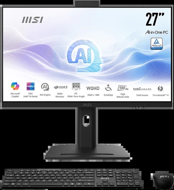 Моноблок MSI Modern AM273QP AI 1UM AiO (9S6-AF0111-440) 27" WQHD (2560x1440)IPS AG Non-touch, Ultra 5 125U (1.3GHz), 16Gb DDR5 (1*16GB), 512GB SSD M.2