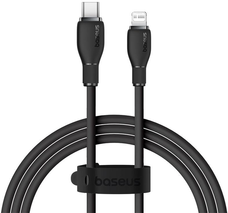 Кабель Baseus P10355701111-00 Pudding Series Fast Charging 8pin-Type-C, 1.2м, 20Вт чёрный