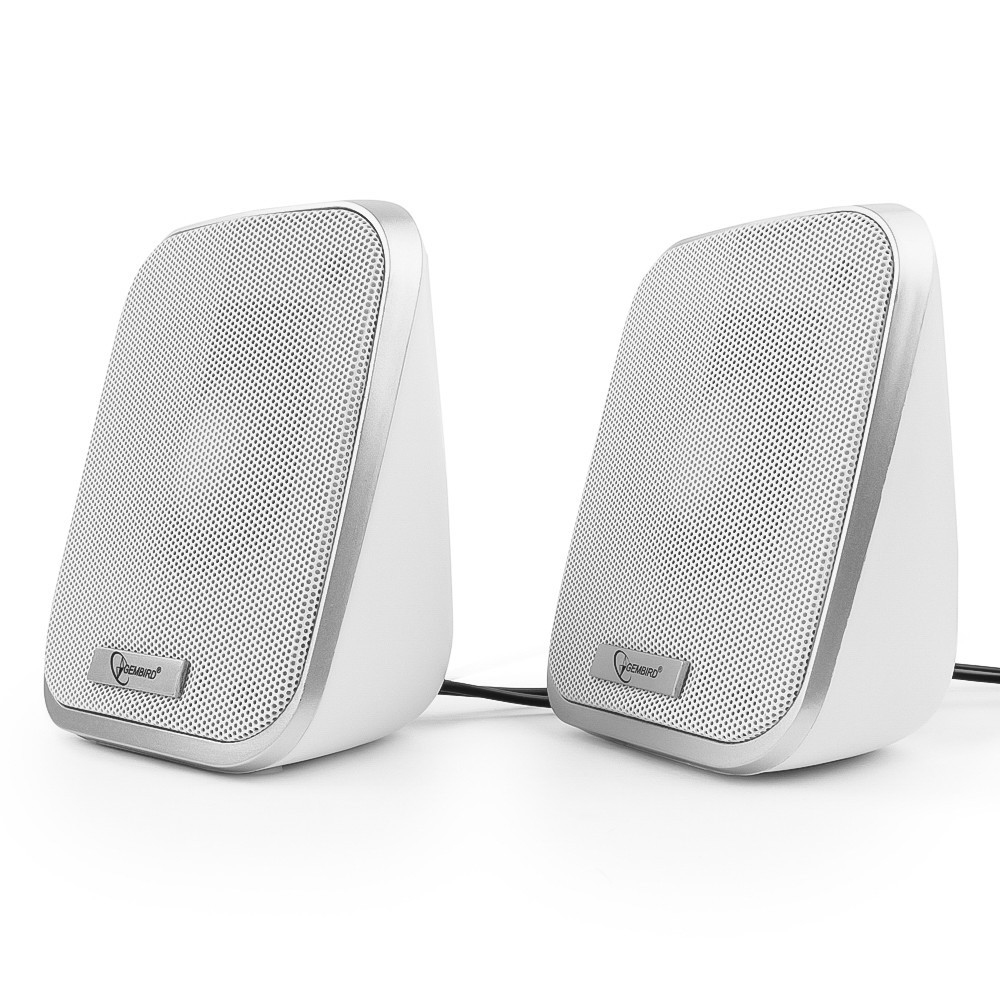 Gembird SPK-100-W, белый, 6 Вт, регулятор громкости, USB-питание