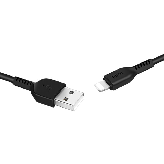 Дата-кабель HOCO X13 Lightning, 1м (черный)