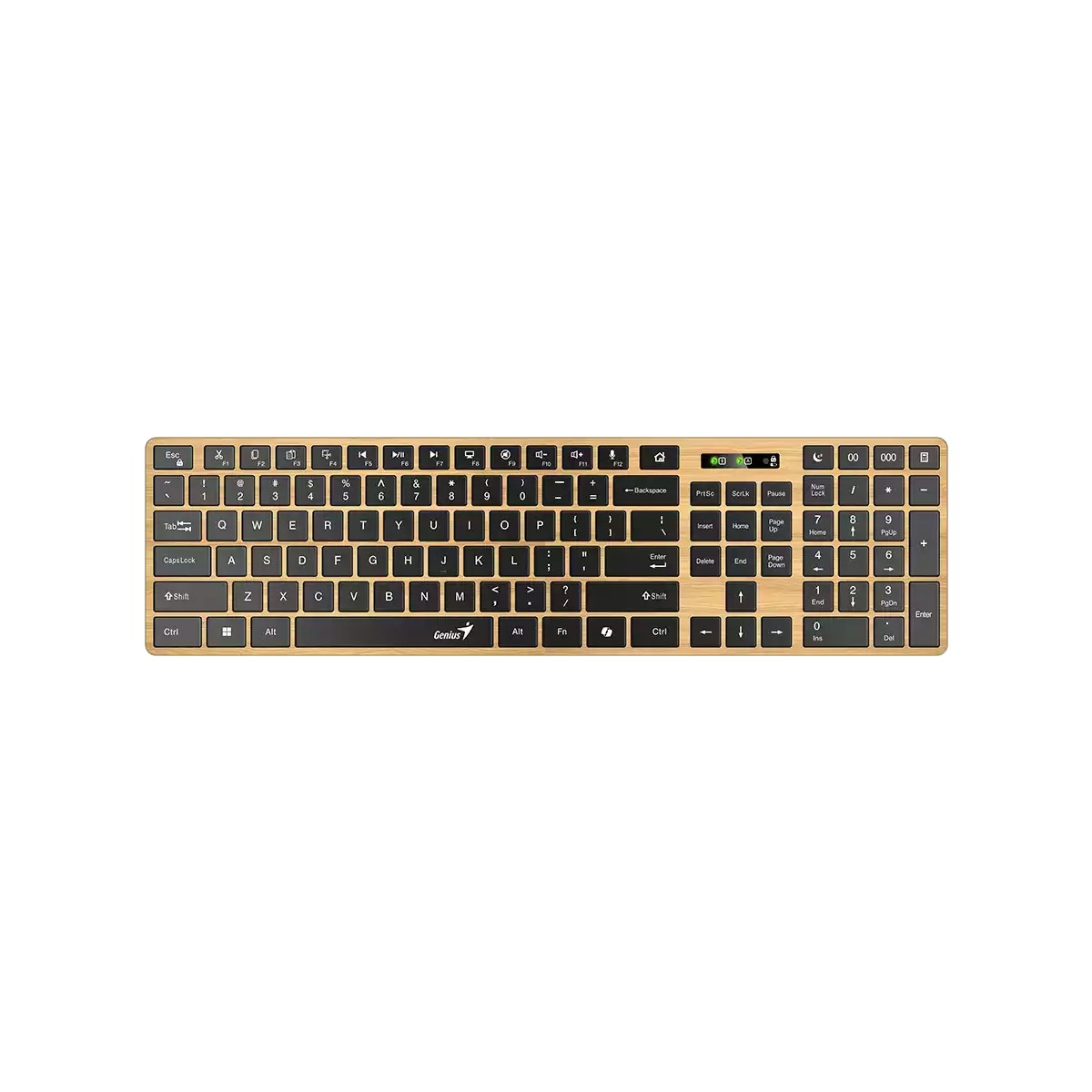 Клавиатура беспроводная Genius SlimStar 7250BT шоколадные клавиши/дерево