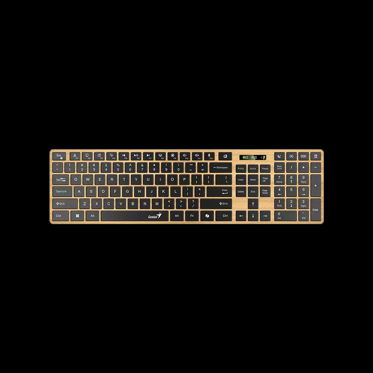 Клавиатура беспроводная Genius SlimStar 7250BT шоколадные клавиши/дерево